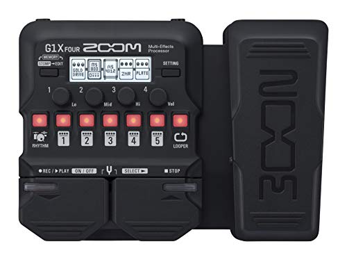 Zoom G1X Four Guitar Multi-Effects Processor With Expression Pedal, With 70+ Built-In Effects, Amp Modeling, Looper, Rhythm Sect