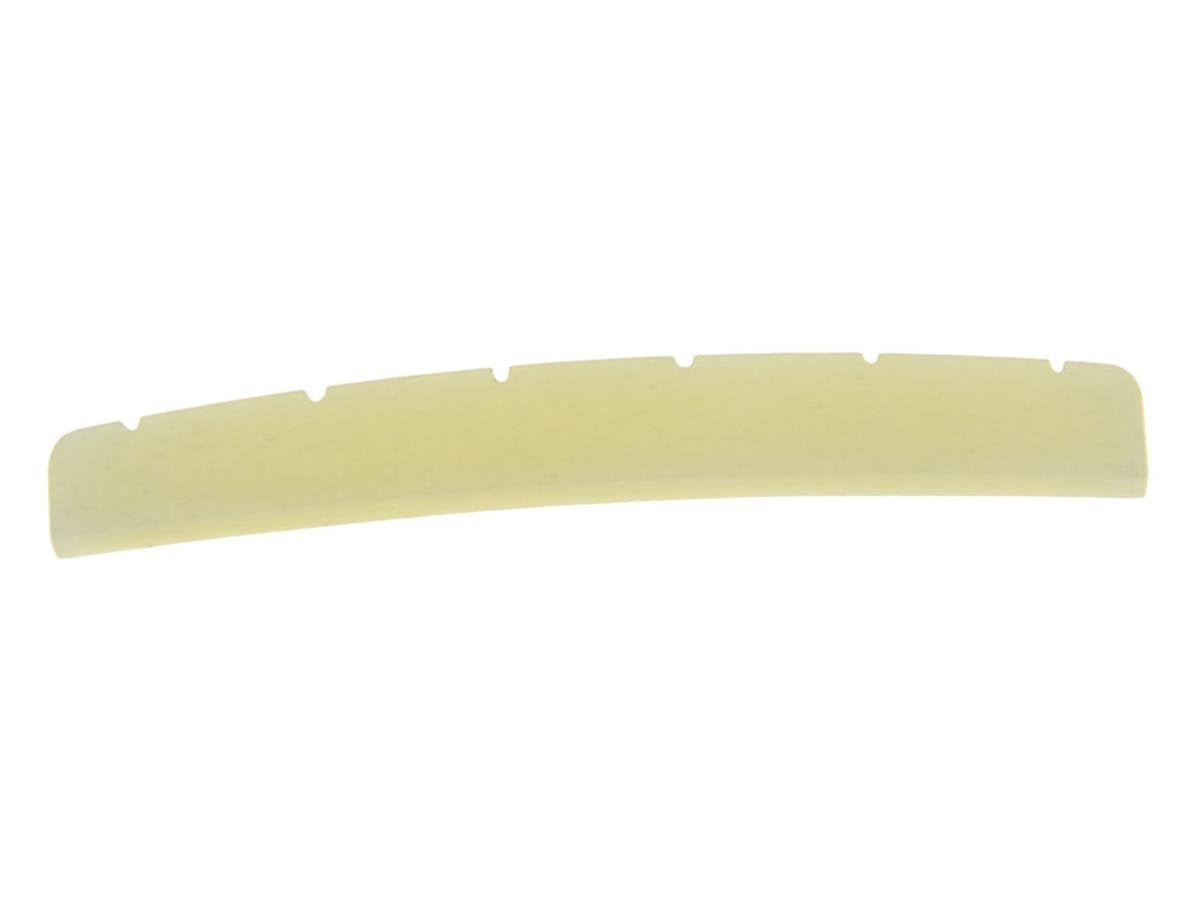 Dopro Curved 42Mm Unbleached Pure Bone Nut Guitar Slotted Bone Nut For Strat/Tele 42X3.2Mm