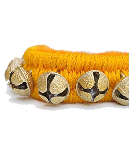 Pranchi Brass 1 Line Yellow Pad Ghunghroo