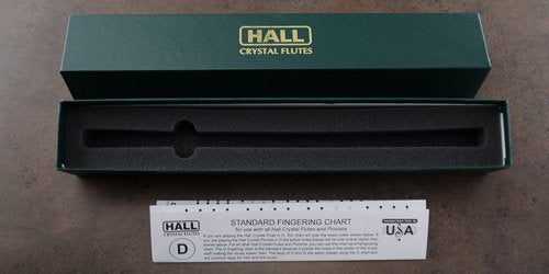 Hall Crystal Flute 11014 - Inline Glass Piccolo in D - Rose/Gold