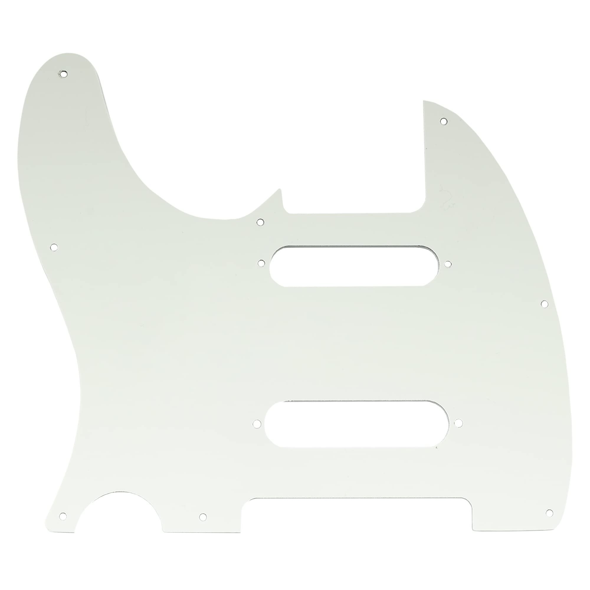 Musiclily Pro 8 Holes SS Guitar Tele Pickguard for USA/Mexico Fender Deluxe Nashville Telecaster Electric Guitar, 3Ply Aged Whit