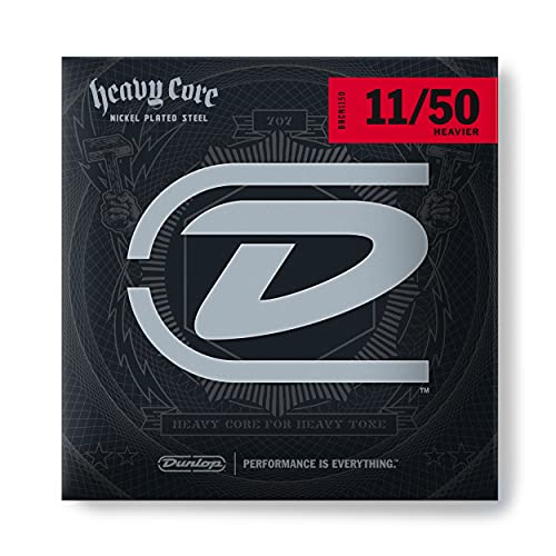 Jim Jim Dunlop Dhcn1150 Heavy Core Nickel Wound Guitar Strings, Heavier, 011-050, 6 Stringsset