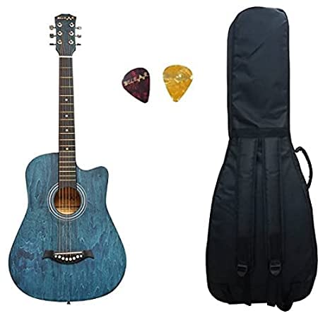 Belear I-280 38 Inch Blue Spruce Cutaway Acoustic Guitar With Dual Action Truss Rod, Bag, And Picks