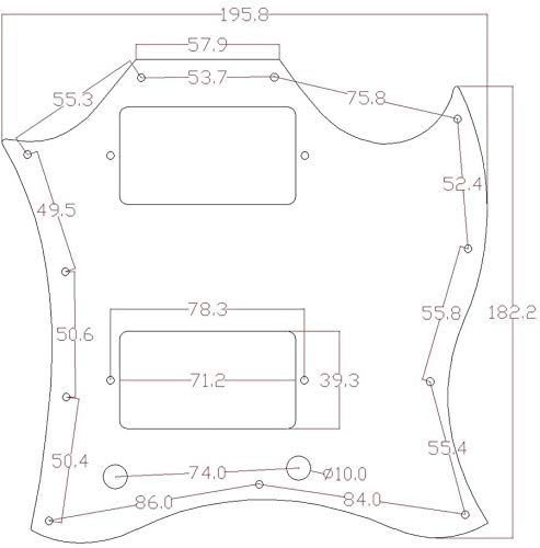 Dopro American Standard SG Guitar Full Face Pickguard fits USA Gibson SG Special Guitar Aged Pearl