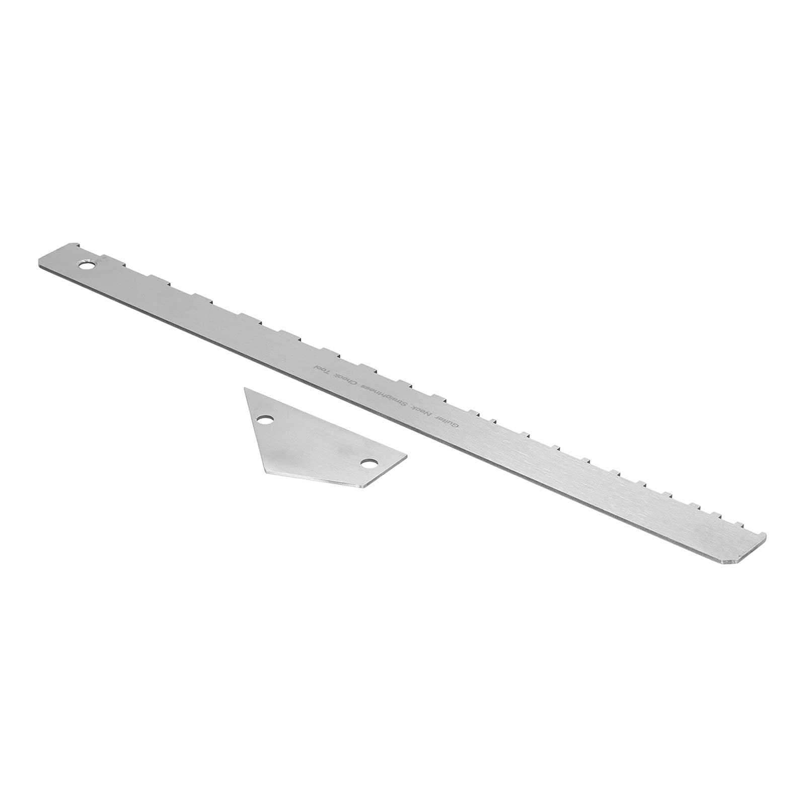 Shopping Spree Luthiers Tool, Stainless Steel Neck Notched Straight Guitar Neck Ruler Set With Rocker String Height Gauge For Gu