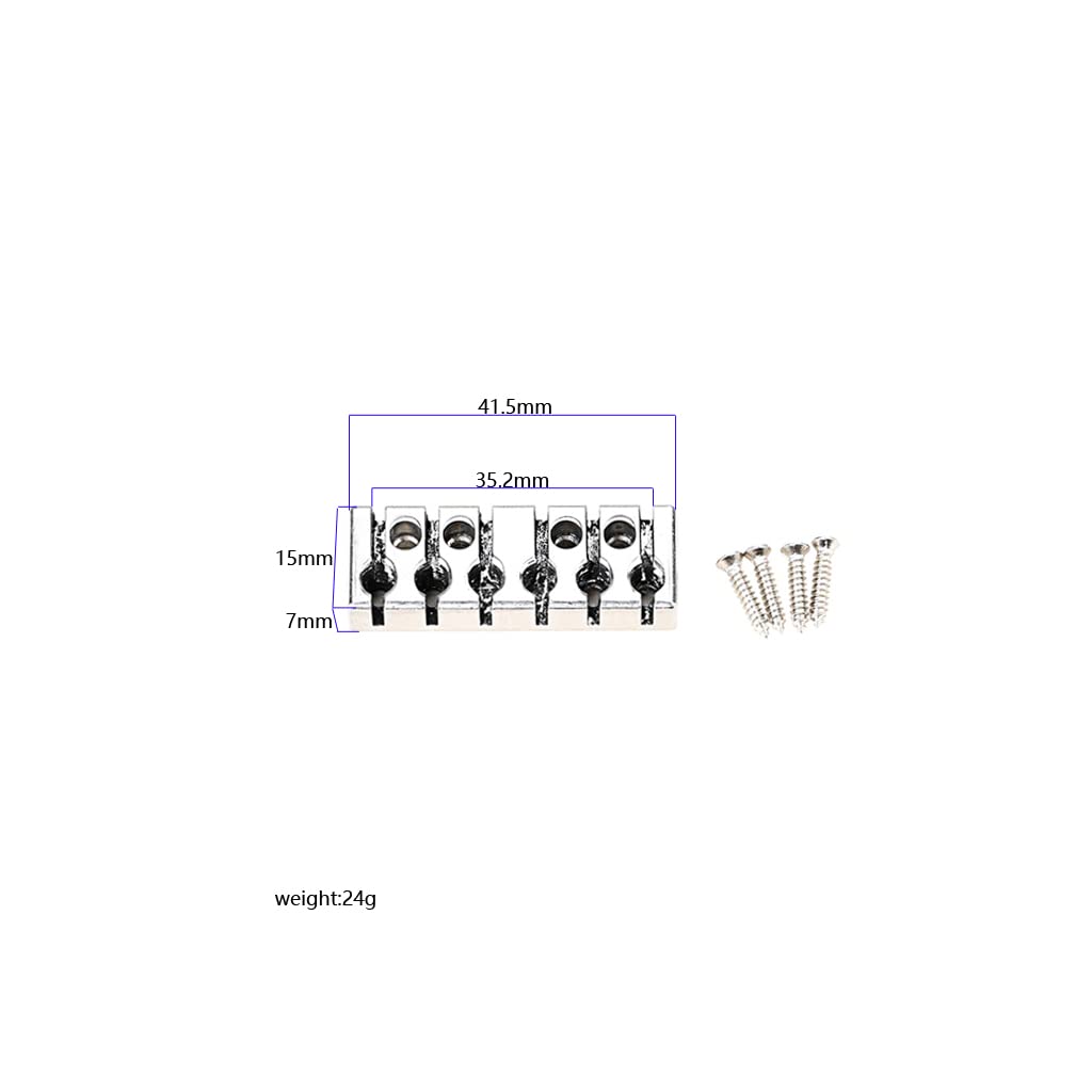 Alnicov 42mm Headless Guitar Locking Nut String Lock For 6 String Headless Guitar Parts Replacement