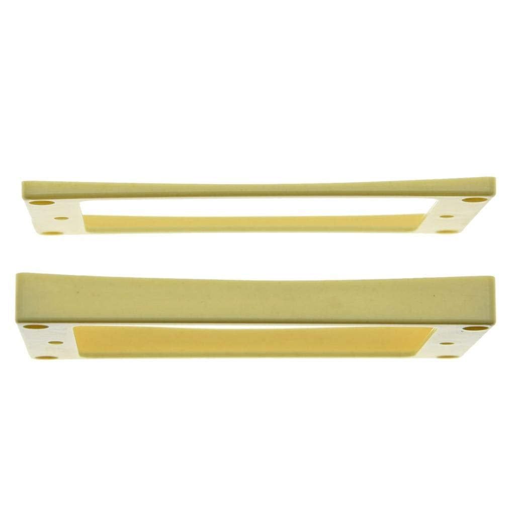 KAISH 2pcs Cream Humbucker Pickup Ring Curved Bottom Frame for Epiphone Les Paul