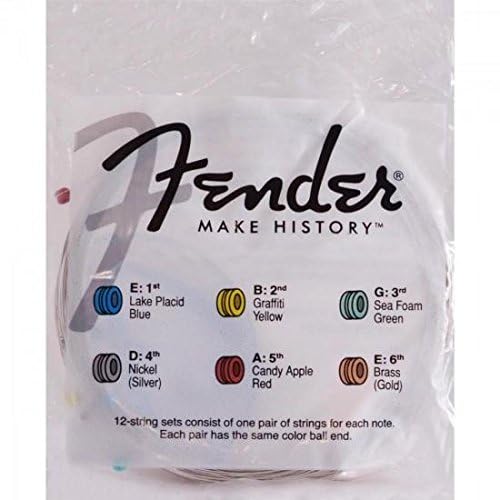 Fender 80/20 Bronze Acousitc Guitar Strings, Ball End, 70CL .011-.052