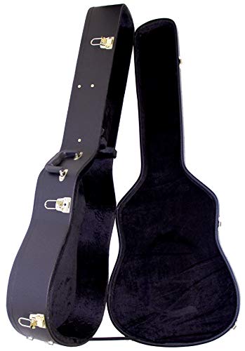 Gearlux 40-Inch Classical Guitar Hard Case With Exterior Lock And Key, Interior Accessory Compartment, And Plush Interior Paddin