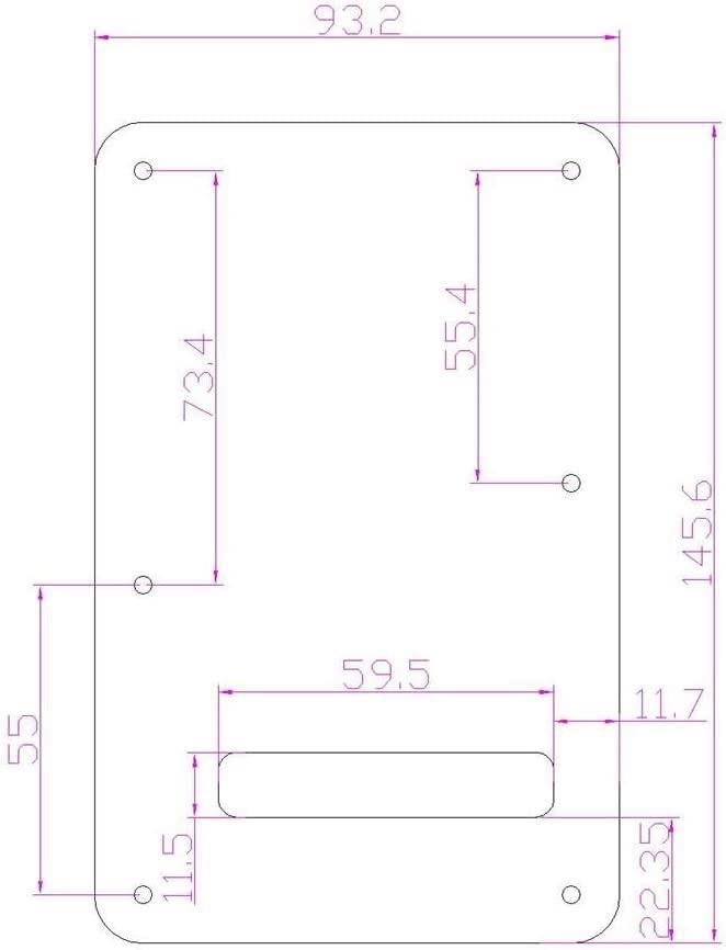 KAISH 11 Hole ST/Strat Style Pickguard SSS Pick Guard with ST Back Plate Tremolo Trem Cover for USA/Mexico Stratocaster/Strat Bl