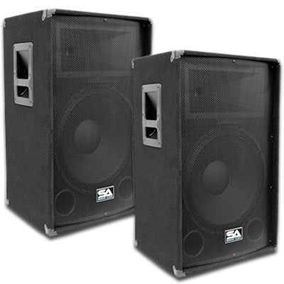 Seismic Audio - Pair of 12 PA DJ Speakers 600 Watts PRO Audio - Mains, Monitors, Bands, Karaoke, Churches, Weddings