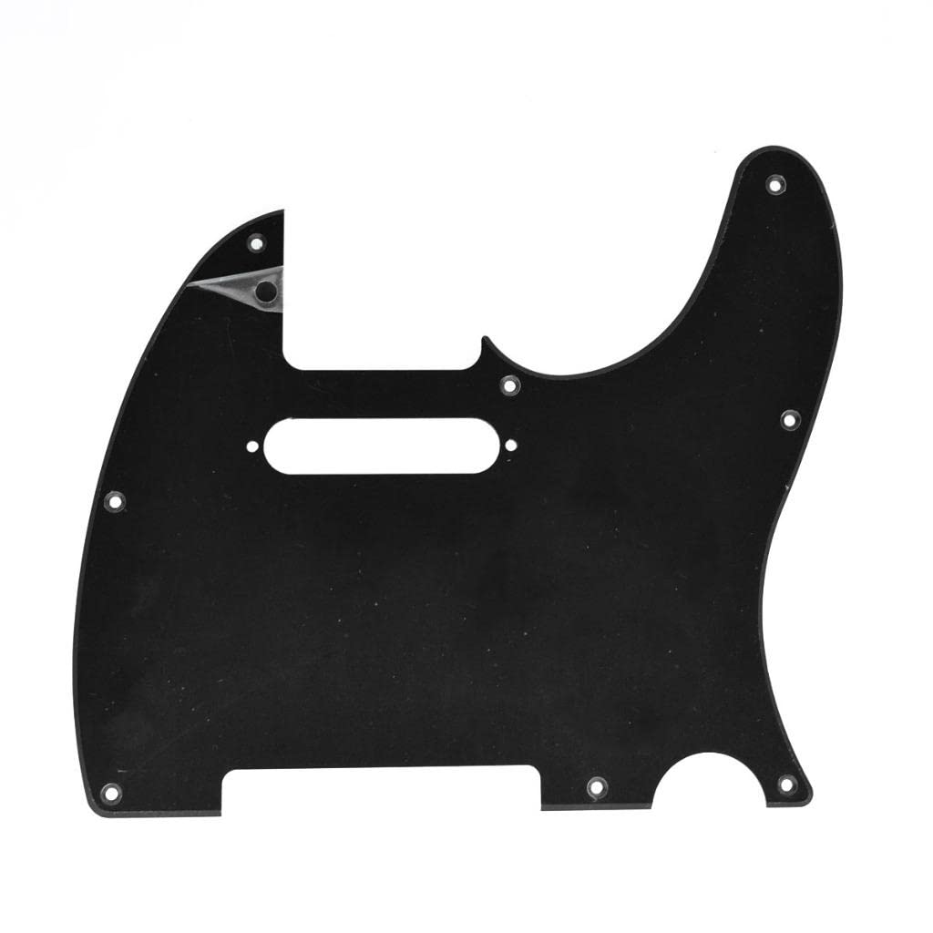 Dopro 8 Hole Tele Style Guitar Pickguard Tl Pick Guard With Pickup Mounting Screw Holes For Tele/Telecaster Matte Black 1 Ply