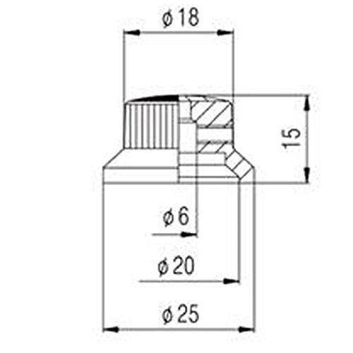 KAISH 4x Abalone Top Black LP Top Hat Knobs with Set Screw Metal Bell Knobs for Guitar Bass with 6mm Shaft Pots