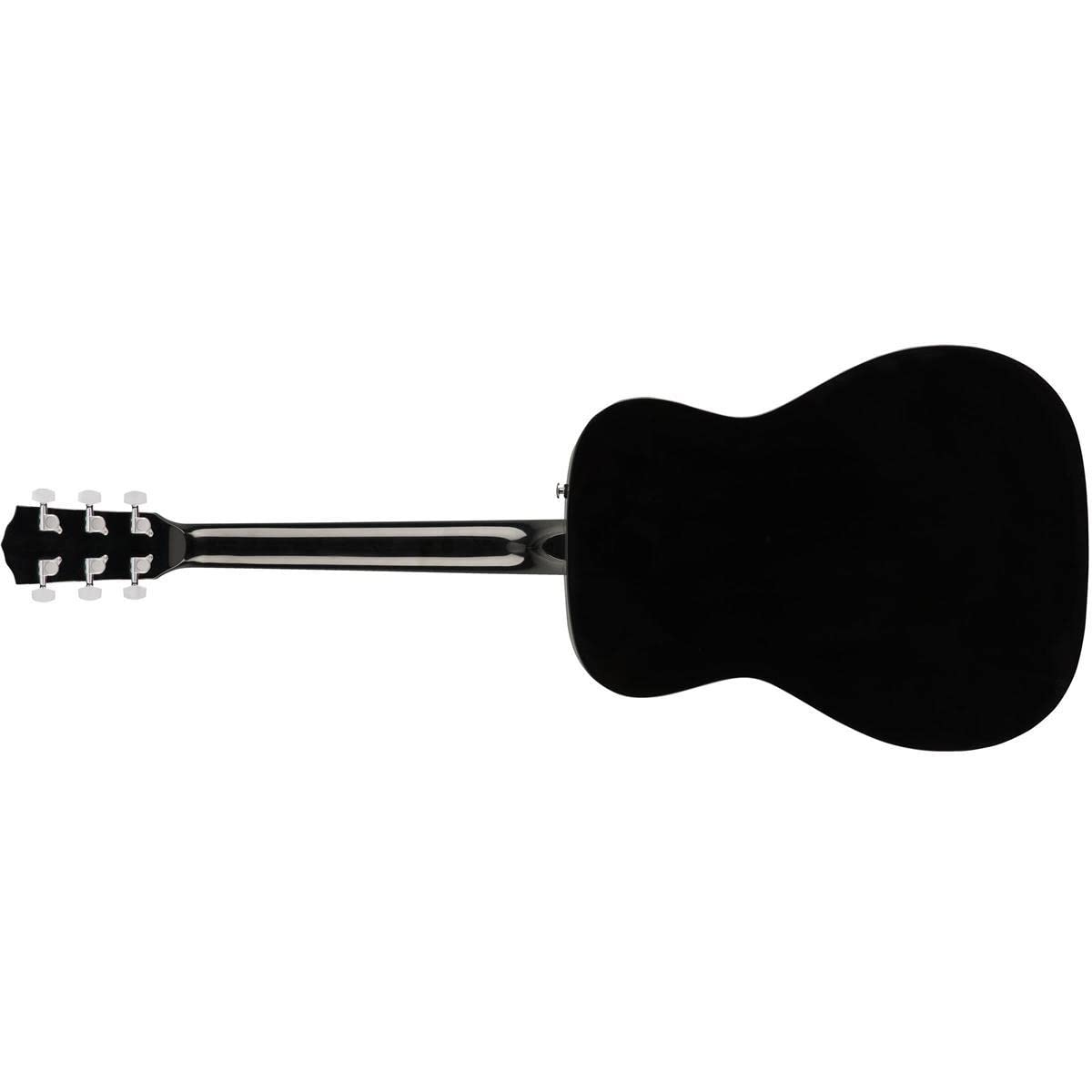 Fender CC-60s Concert V2 Pack Acoustic Guitar, with 2-Year Warranty, Black, with Gig Bag and Accessories
