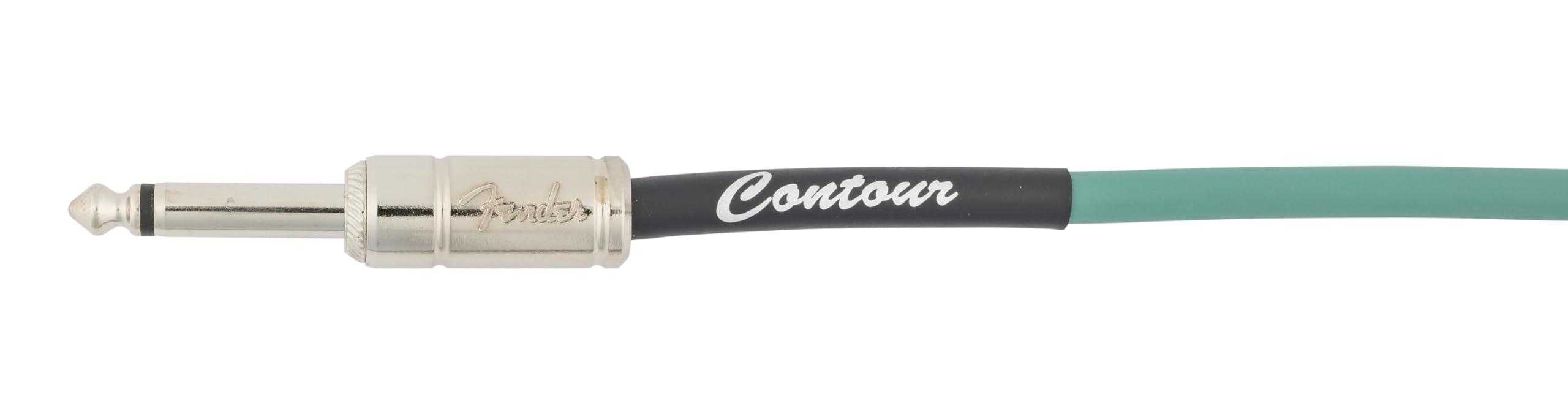 Fender Contour Coiled Instrument Cable, Guitar Accessories, Straight/Angle, Sherwood Green, 30 ft