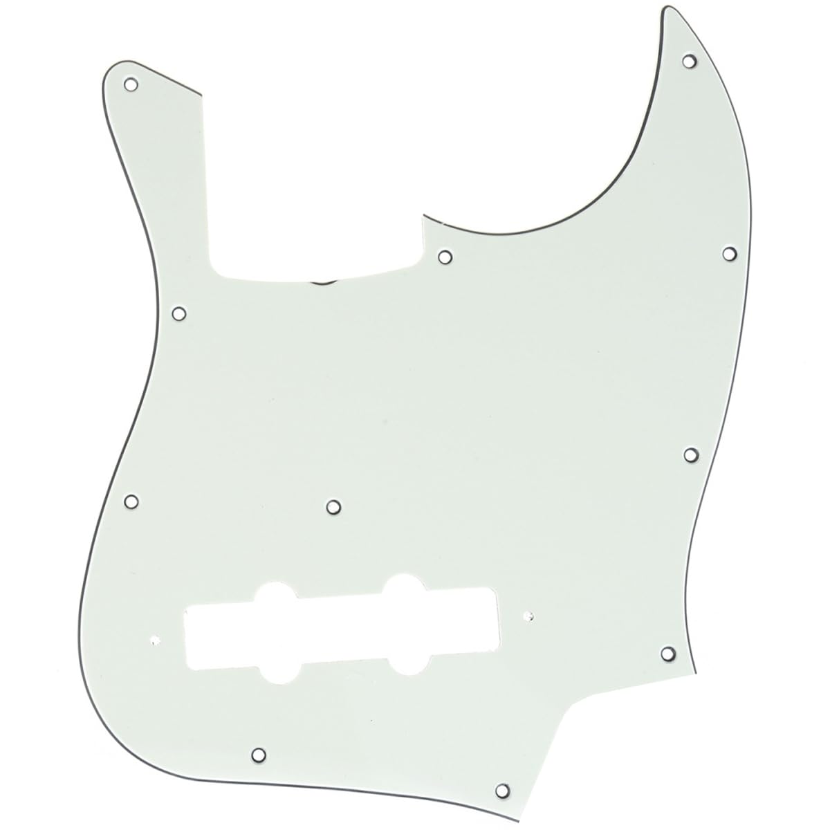 Musiclily Pro 11-Hole J Bass Pickguard For Jpn Fender Japan 4-String Jazz Bass, 3Ply Ivory