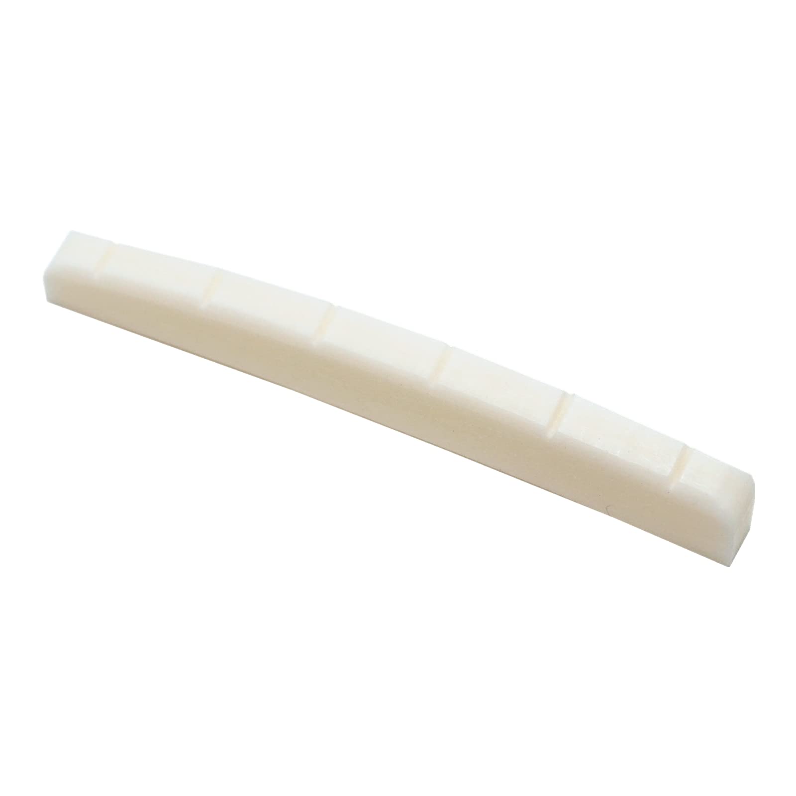 Miwayer 6 String Electric Guitar Bone Nut Curved Bottom Pre-Slotted Made of Real Bone (43 X 3.2 X 5/5.65/4.6mm 1 pack)
