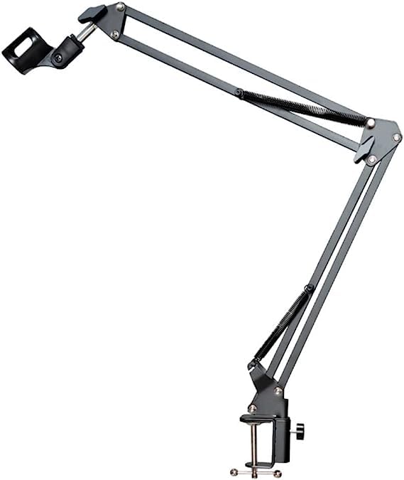 Techtest Heavy Duty Adjustable Dual Mike Stand Condenser Microphone Stand For Studio Recording Mic Stand For Singing Microphone 