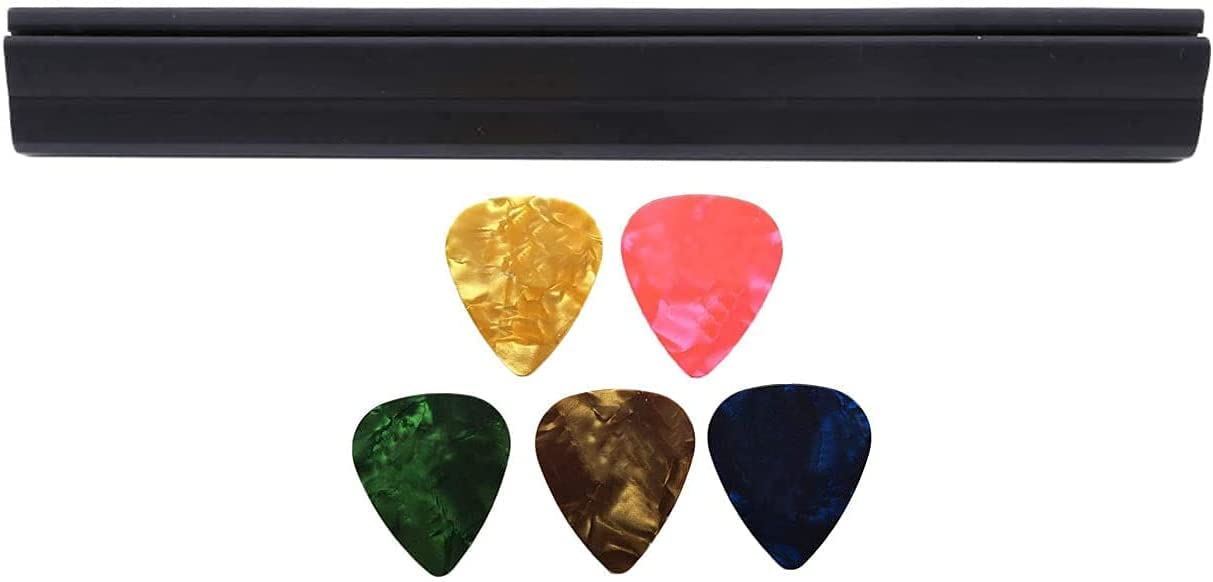 TUOREN Rubber Guitar Picks Holder Clamp Clip Microphone Stand Pickholder Contains 5 Guitar Picks 2 Set