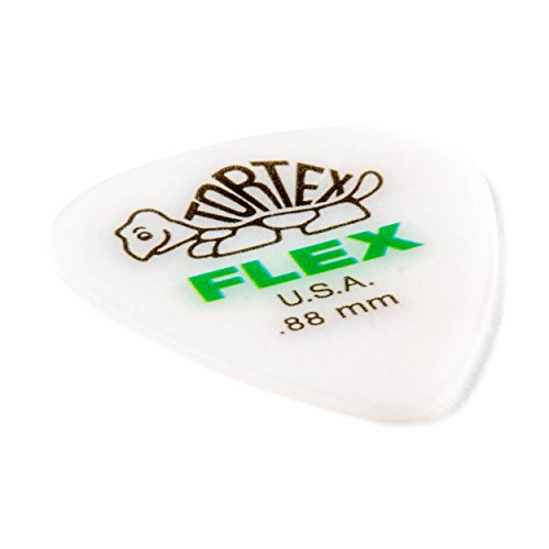 Dunlop Tortex Flex Standard .88mm Green Guitar Pick, 12 Pack