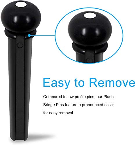 Jiayouy 6 String Acoustic Guitar Rosewood Bridge Saddle Nut Pins Set Including Bridge & Six Bridge Pins & End Pin & Saddle and N