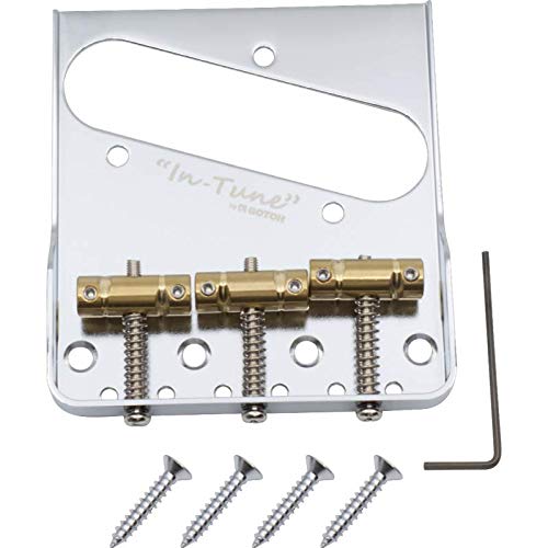 Bridge - Gotoh, Vintage Tele, Cut-Down Sides, In-Tune Saddles, Color: Chrome