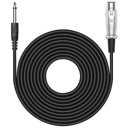 Audio Array Ac-3Xl Mic Cable 6.35Mm Jack Male To Xlr 3Pin Female Cord Wire | Microphone/Guitar Cable | Black, 1Pc Pack (3 Meter/