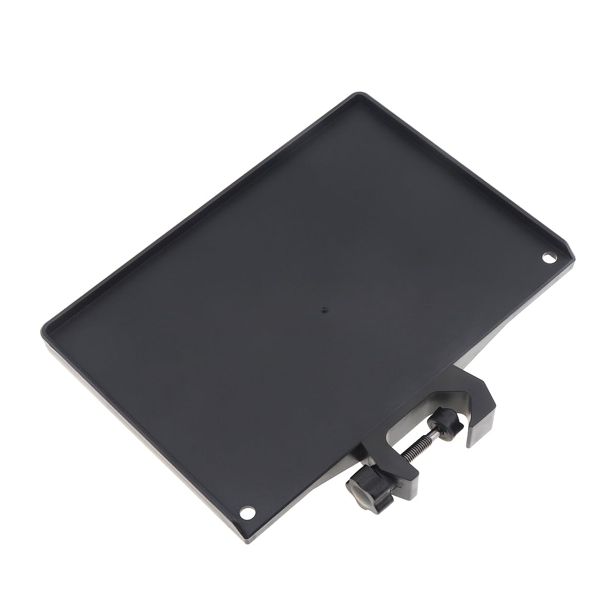 Rtnlit Microphone Stand Tray, Clamp On Firm Rack Tray Holder With 4.5 Pound Weight Capacity Adjustable Mic Stand Shelf For Live