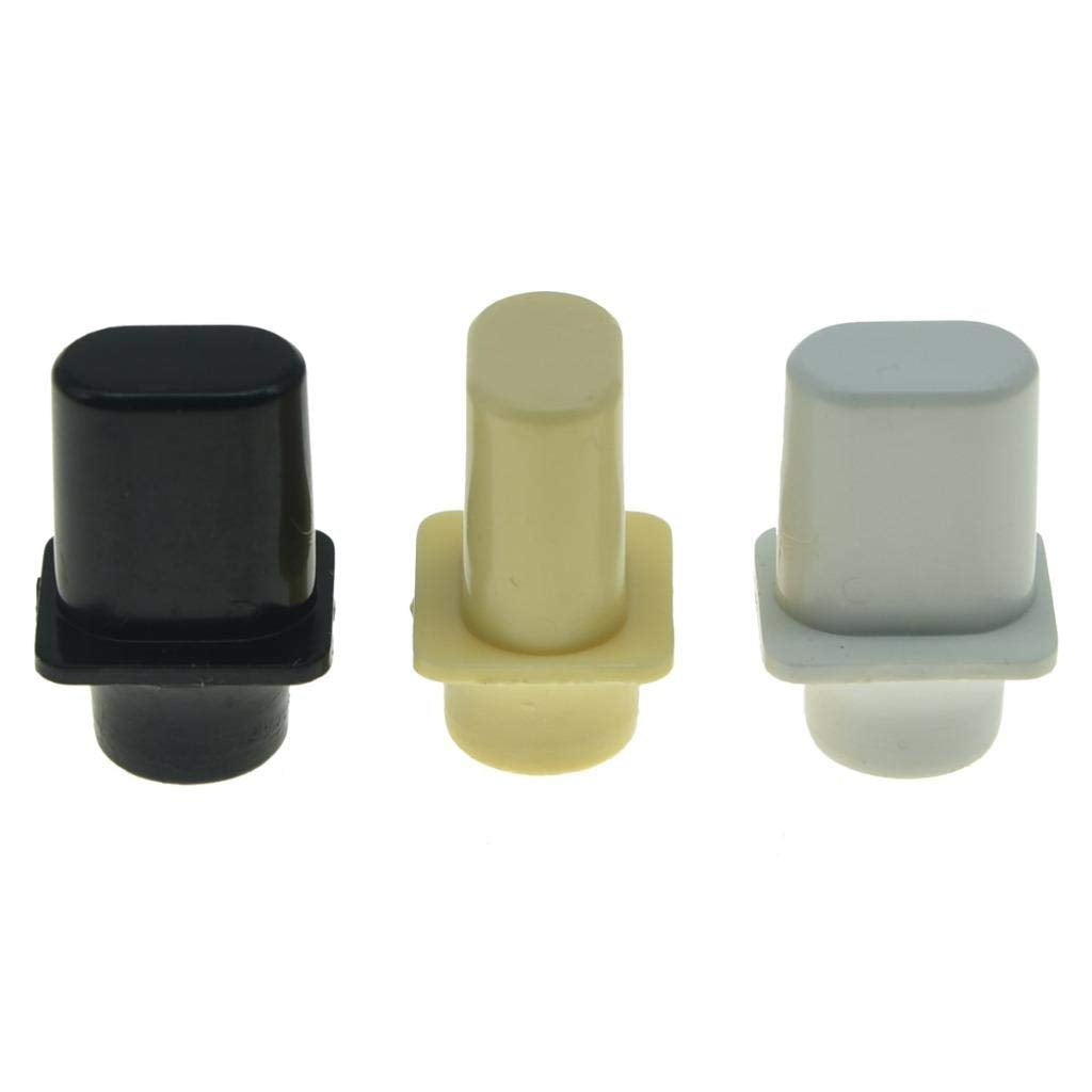 Dopro 2pcs Vintage Top Hat Switch Tip 3 Way/4 Way Pickup Selector Switch Knob for U.S. Tele/Telecaster Black