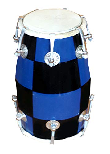 Gt Manufacturers Professional Nut Bolt Fitting Wood Baby Dholak (Blue)