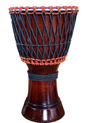 Gt Manufacturers Free Style Rope|Tuned Djembe|Djembe Drums(8 Head)|Musical Instrument|Percussion Hand Drums|With Cover (Brown)
