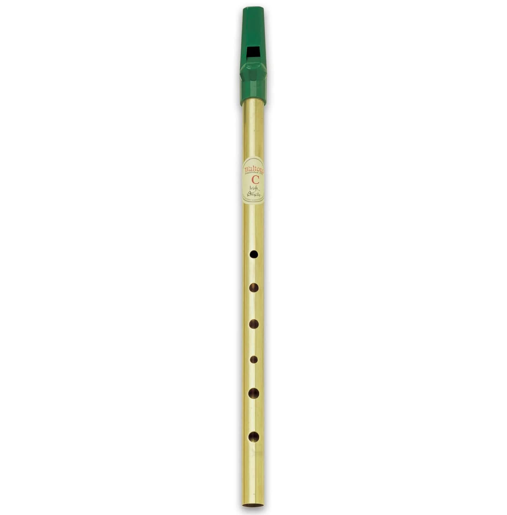 Waltons Whistle Brass - Key of D - Fun & Colorful Brass Whistle - Irish & International Instrument - Perfect for Beginners, Inte