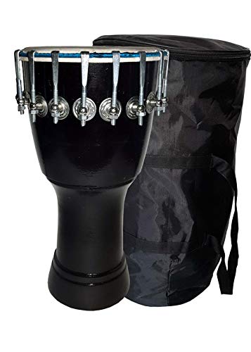 Gt Manufacturers Free Style Rope|Tuned Djembe|Djembe Drums(8 Inch Head)|Musical Instrument|Percussion Hand Drums|-Black