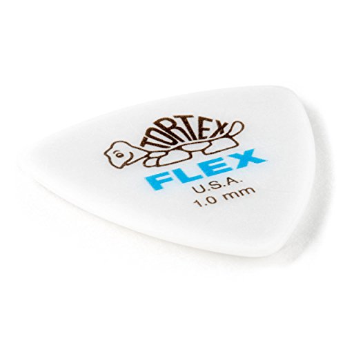 Jim Dunlop Dunlop Tortex Flex Triangle 1.0mm Blue Guitar Pick-72 Pack (456R1.0)