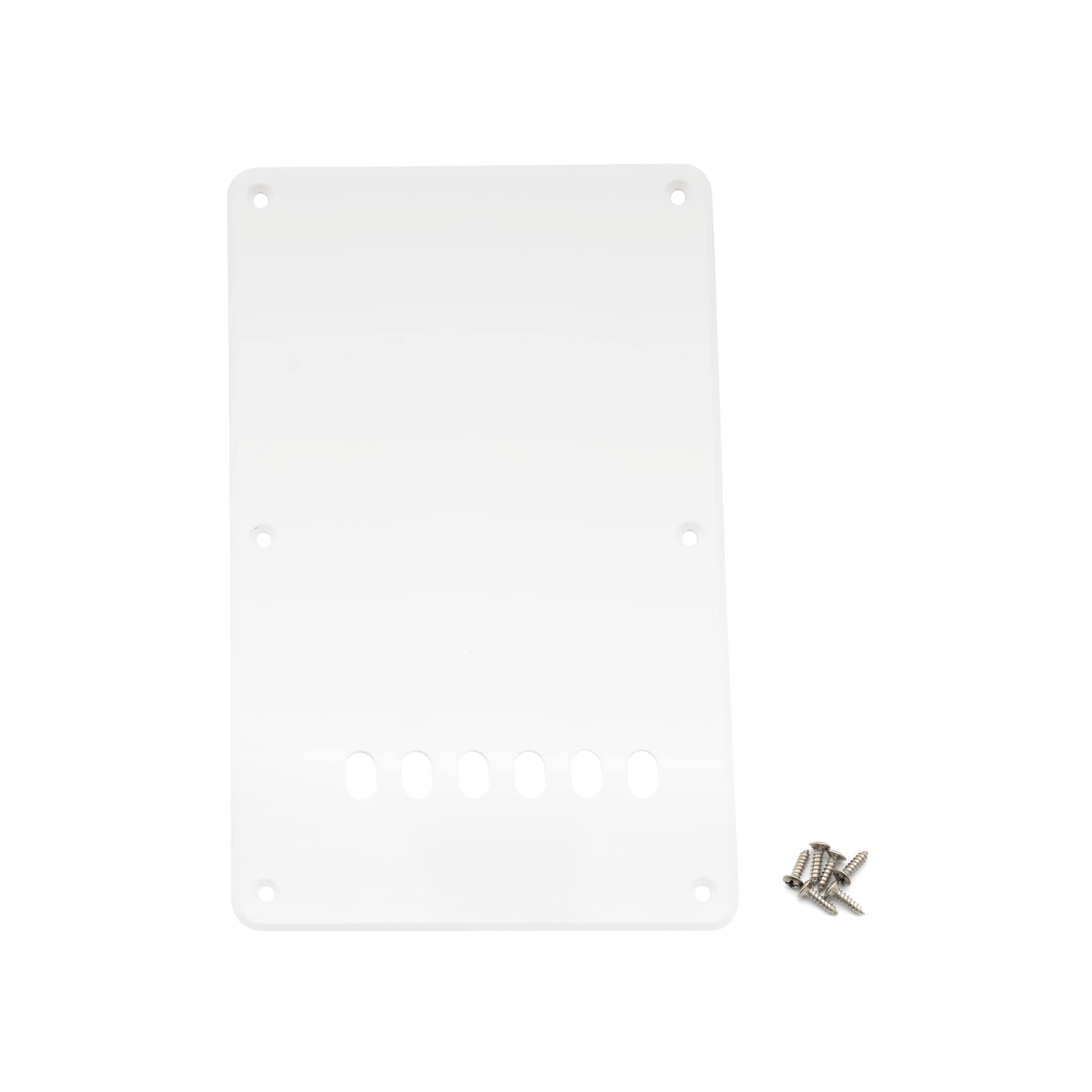 Musiclily Guitar Back Plate Tremolo Cavity Cover Backplate For China Made Squier Guitar Parts,1Ply White
