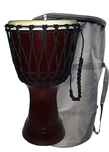 Gt Manufacturers Free Style Rope Djembe (10 Head) Brown Djembe Drums Musical Instrument Percussion Hand Drums With Bag