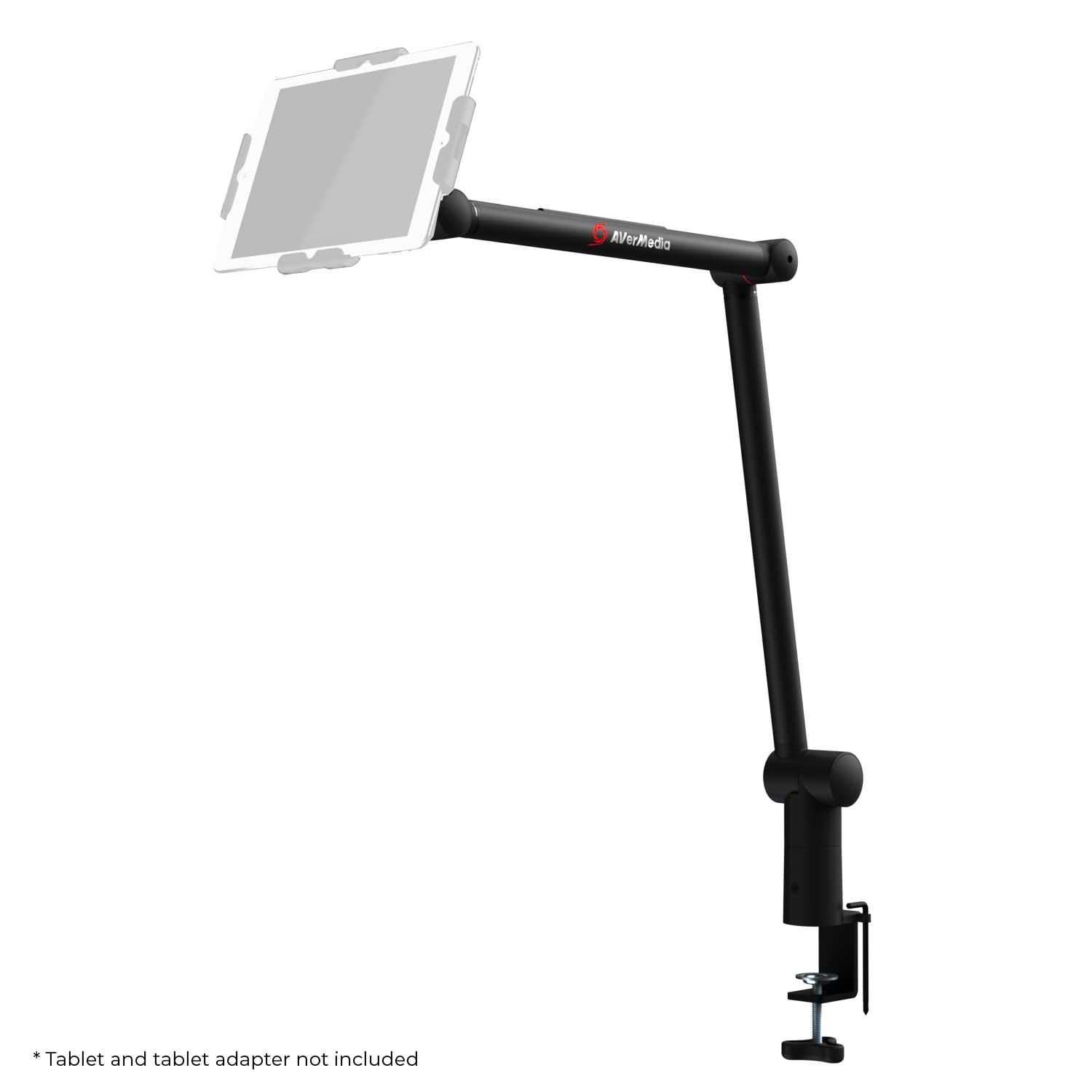 AVerMedia BA311 Live Streamer Arm, Fully Adjustable Boom Arm and Microphone Stand Suitable for 1/4 Inch or 5/8 Inch Mounting Opt