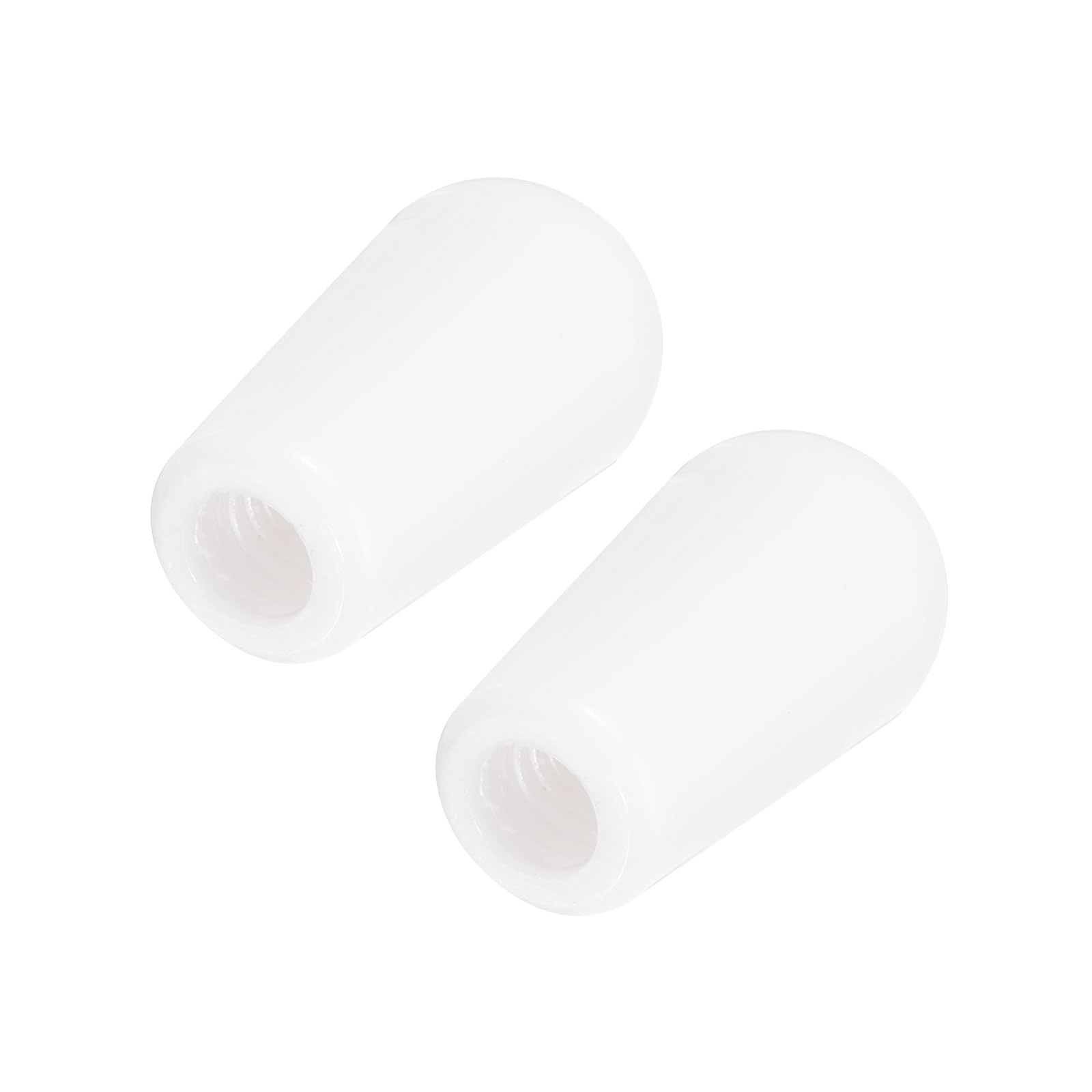 Meccanixity 2Pcs Lp Guitar 3 Way Pickup Switch Tip Thread M3.5 Plastic Toggle Switch Knobs Cap For Lp Electric Guitar, White