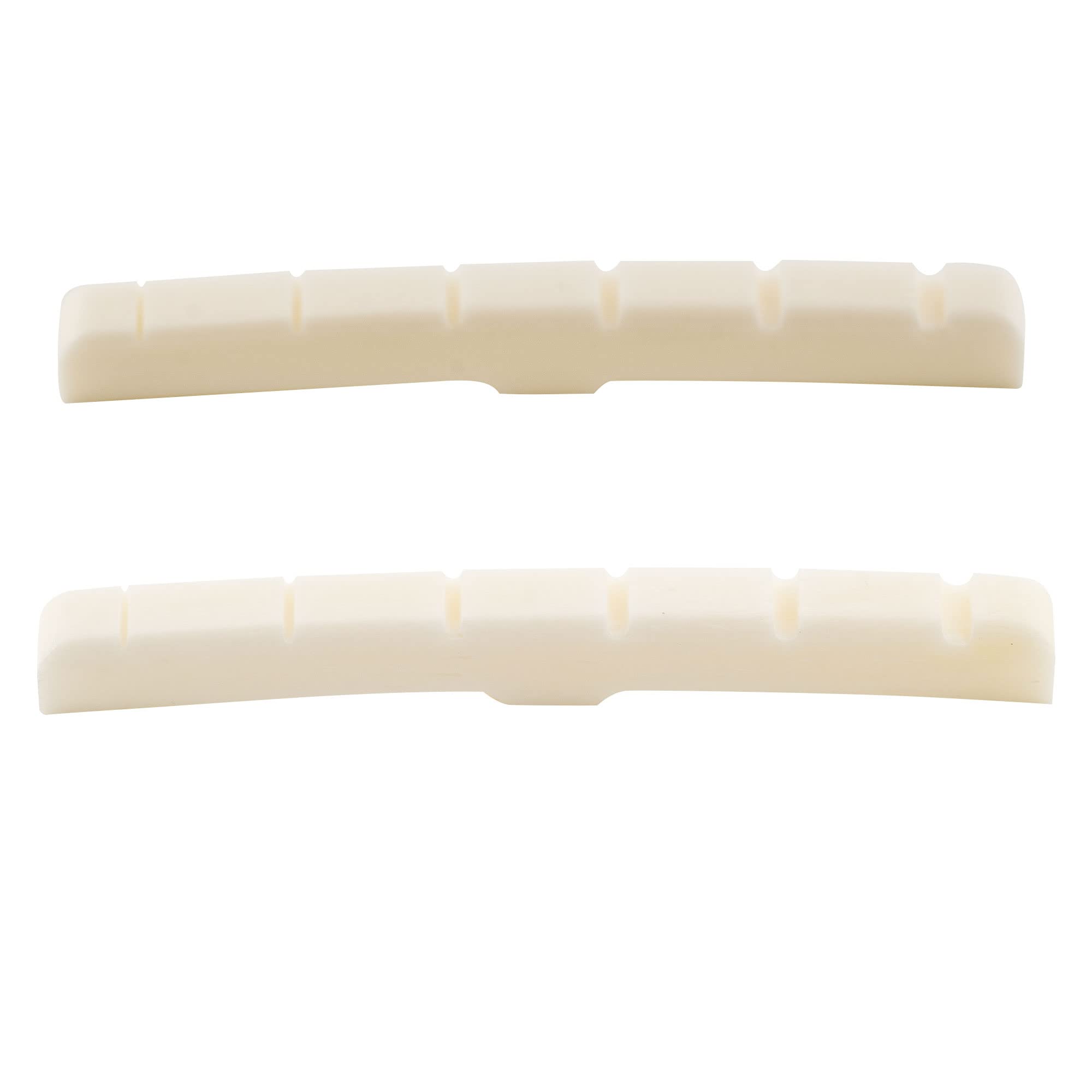 Musiclily Pro 43Mm Standard St Style Curved Bottom Guitar Bone Nut For 6 String Fender Strat And Tele Electric Guitar, 43X3.2X5.