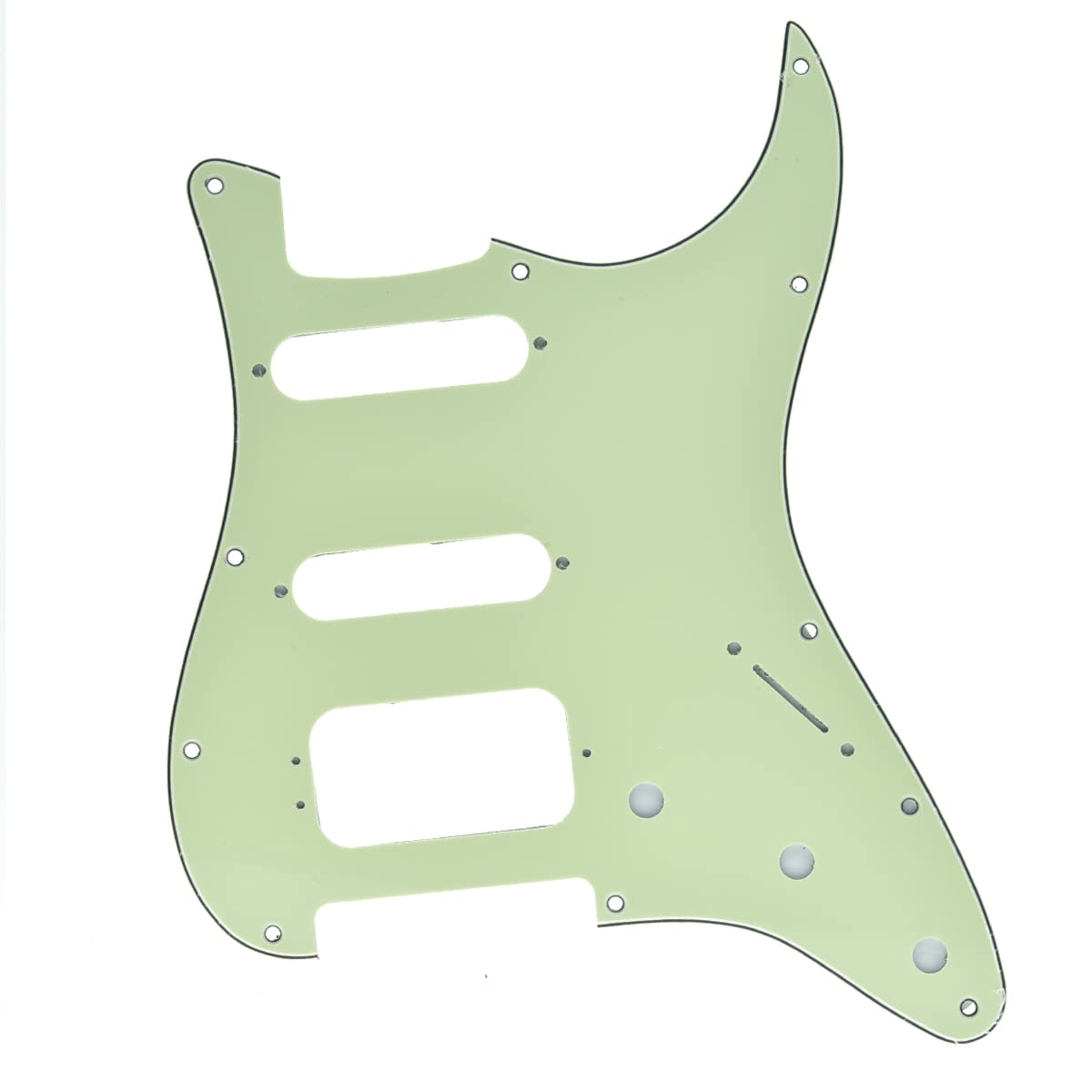 Dopro 11-Hole Strat Hss Guitar Pickguard 3-Screw Humbucking Pickup Mount Fits American Fender Stratocaster Mint Green