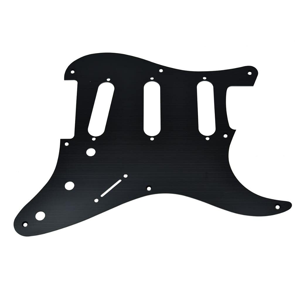 Dopro 8 Hole Aluminum Anodized Vintage Style St Strat Sss Guitar Pickguard Scratch Plate For American Fd Strat Black