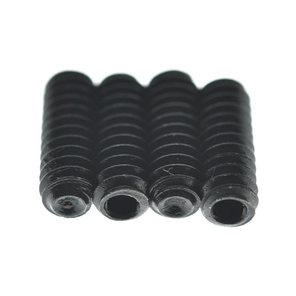 Dopro 100-Pack US #4-40 x5/16'' Black Guitar Bridge Saddle Height Adjustment Screws