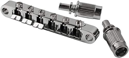 N / A Guitar Tailpiece Bridge, Guitar Parts 1 Set Vintage Style Tune-o-Matic Bridge and Tailpiece Set Saddle Bridge for 6 String