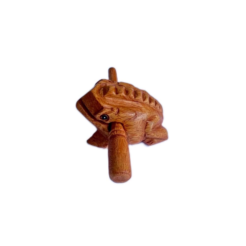 Classic Handmade Percussion Instruments Wooden Frog 2.3-2.5 Inch Wooden Frog Musical Instrument Home decor (Brown Color)