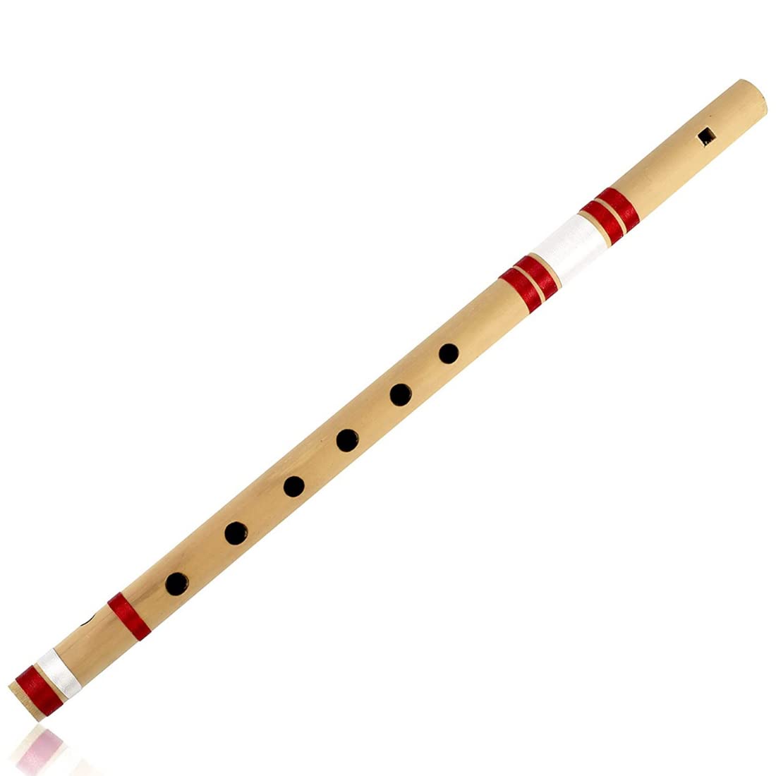 Hariprasad Flutes For Beginners Straight Direct Blow Bamboo Flute Musical Instrument Original Bansuri Bamboo Flute (38 Cm) Kid (