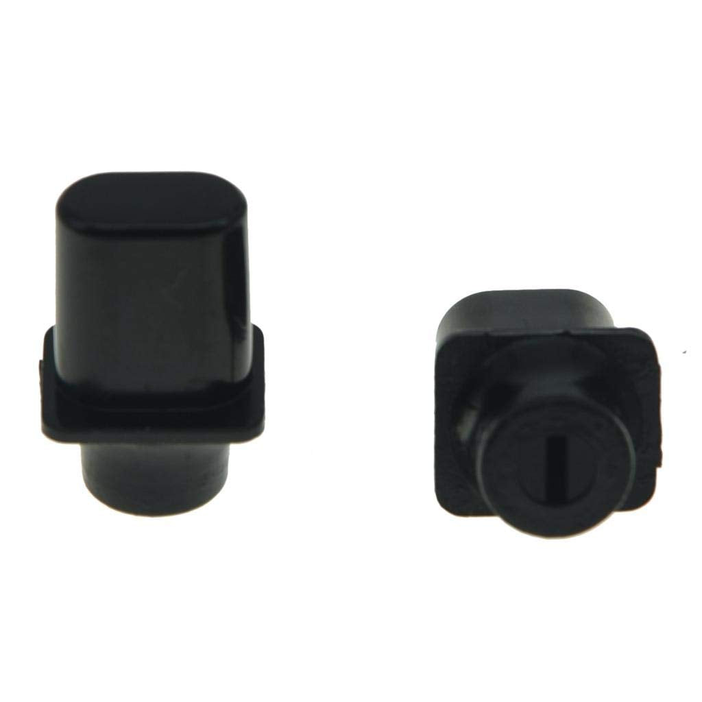 KAISH Pack of 2 Black Vintage Top Hat Switch Tip 3 Way or 4 Way Pickup Selector Switch Knobs for Tele/Telecaster Made in USA