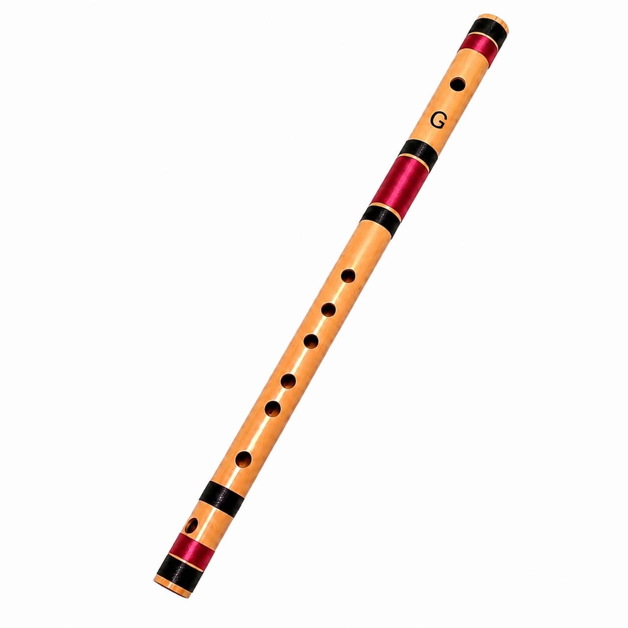 Kaiden Flute | G Sacle Bamboo Flute | Basuri In G Scale | 100% Natural Bamboo, 35 Cm | 7 Holes, Ideal For Practice, Music And Me