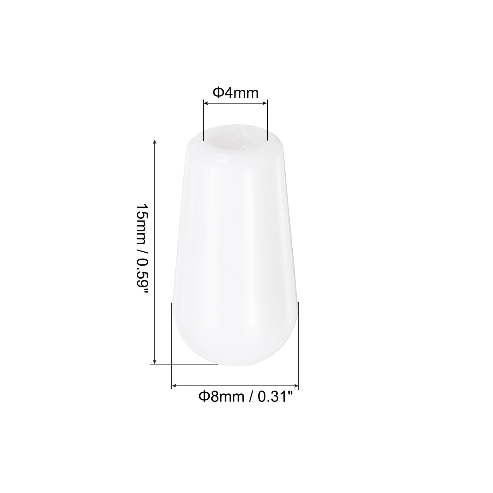 MECCANIXITY 2Pcs LP Guitar 3 Way Pickup Switch Tip Thread M4 Plastic Toggle Switch Knobs Cap for LP Electric Guitar, White