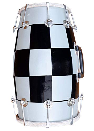 Gt Manufacturers Wooden Musical Dholak Instrument Drum Nuts & Bolt With Full Tool Kit 01(Sliver)