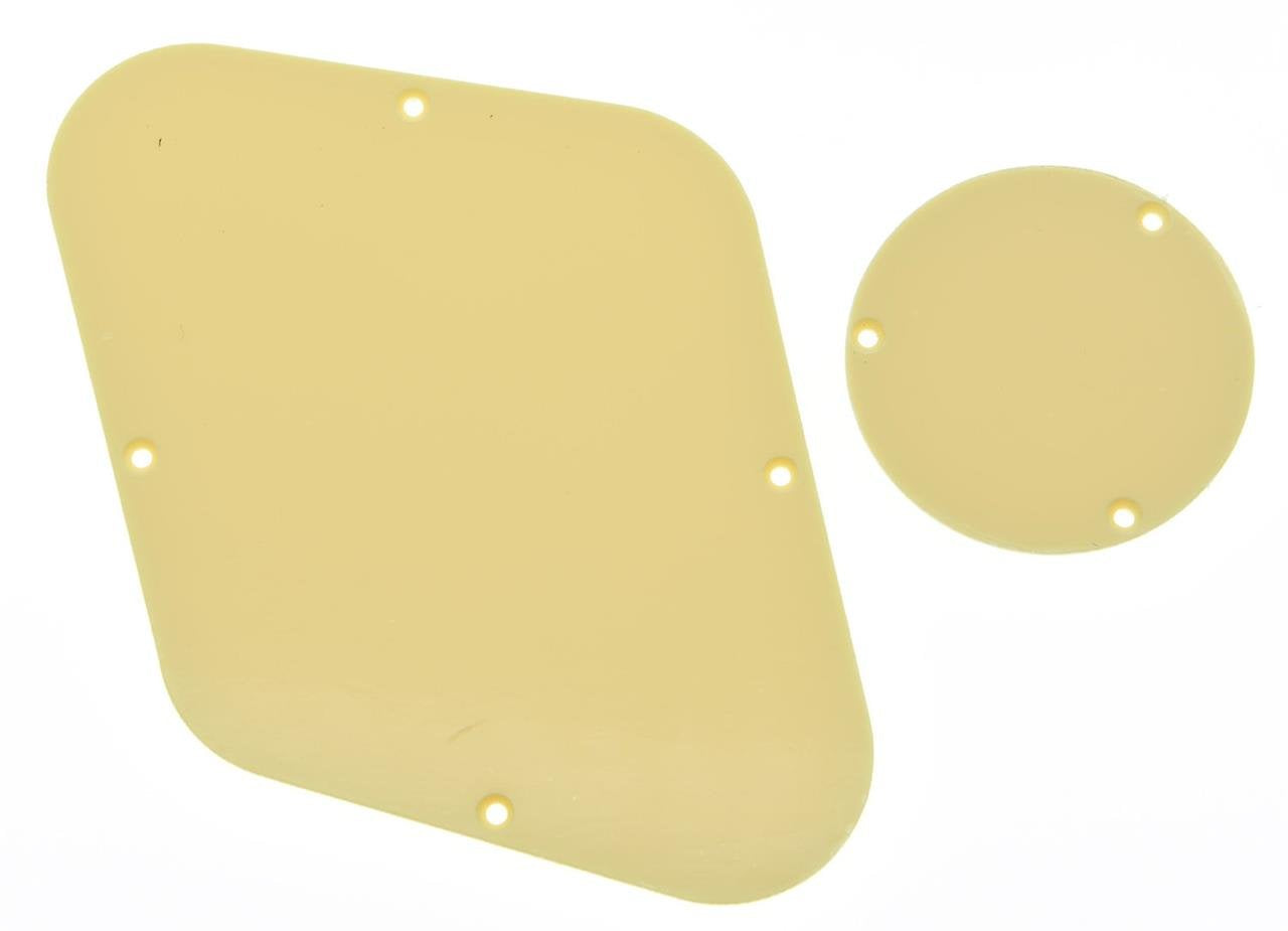 Kaish Solid Cream 1 Ply Lp Rear Control Plate Switch Plate Lp Cavity Cover For Usa Les Paul